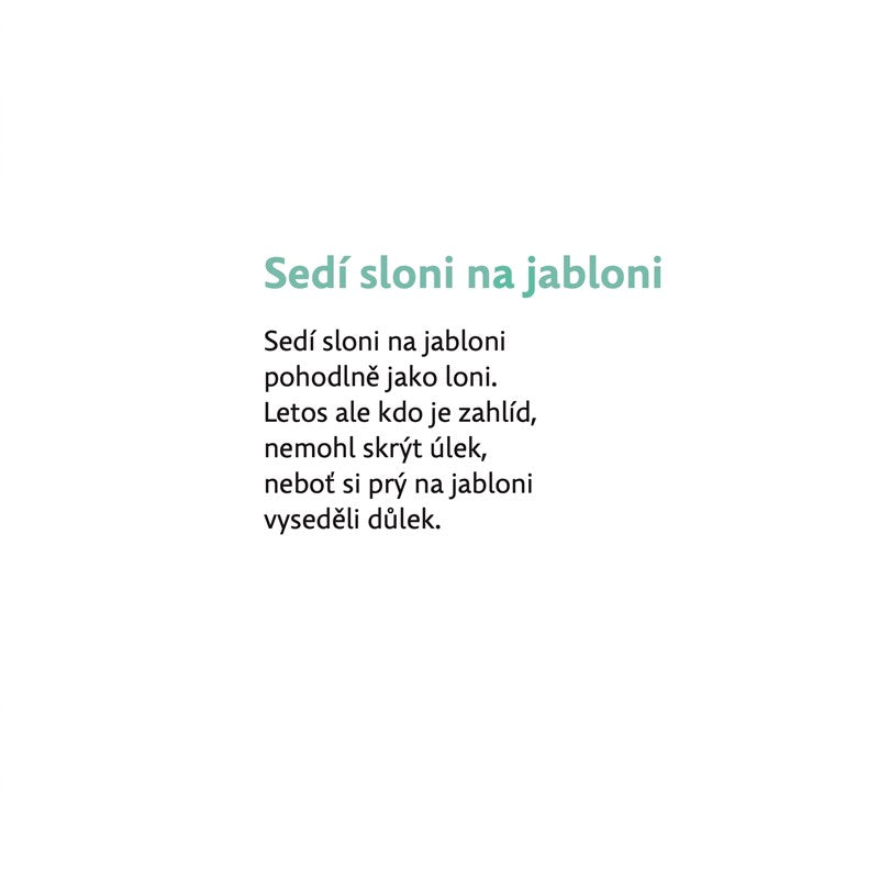 Sedí sloni na jabloni