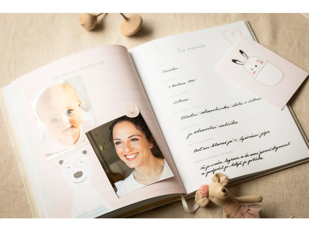 Kniha pro miminko Rok 1 | Proužkovaný medvídek