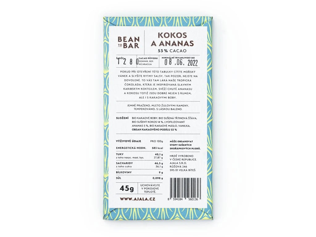 Ajala Chocolate Kokos a ananas