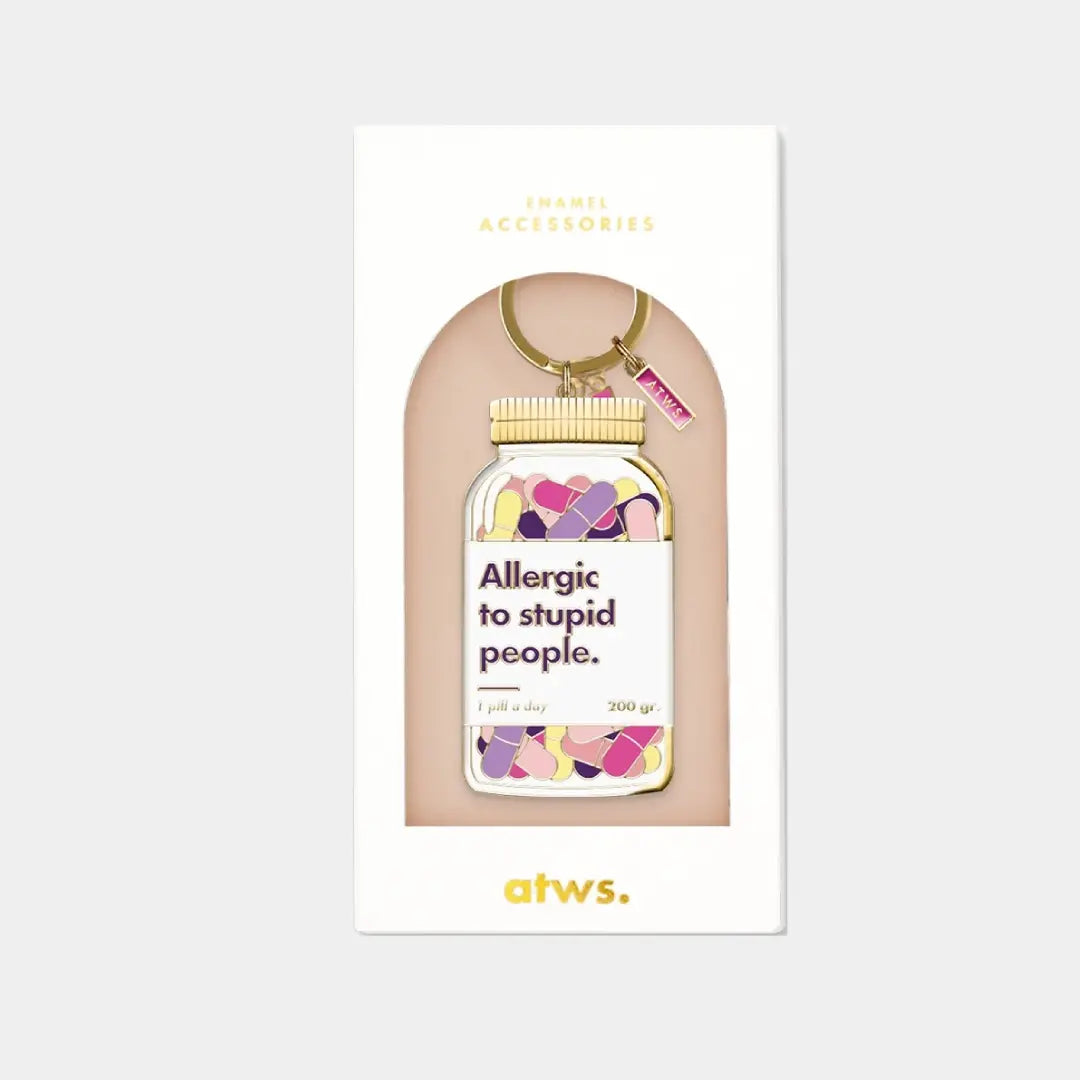 Allergic to stupid people - Keychain