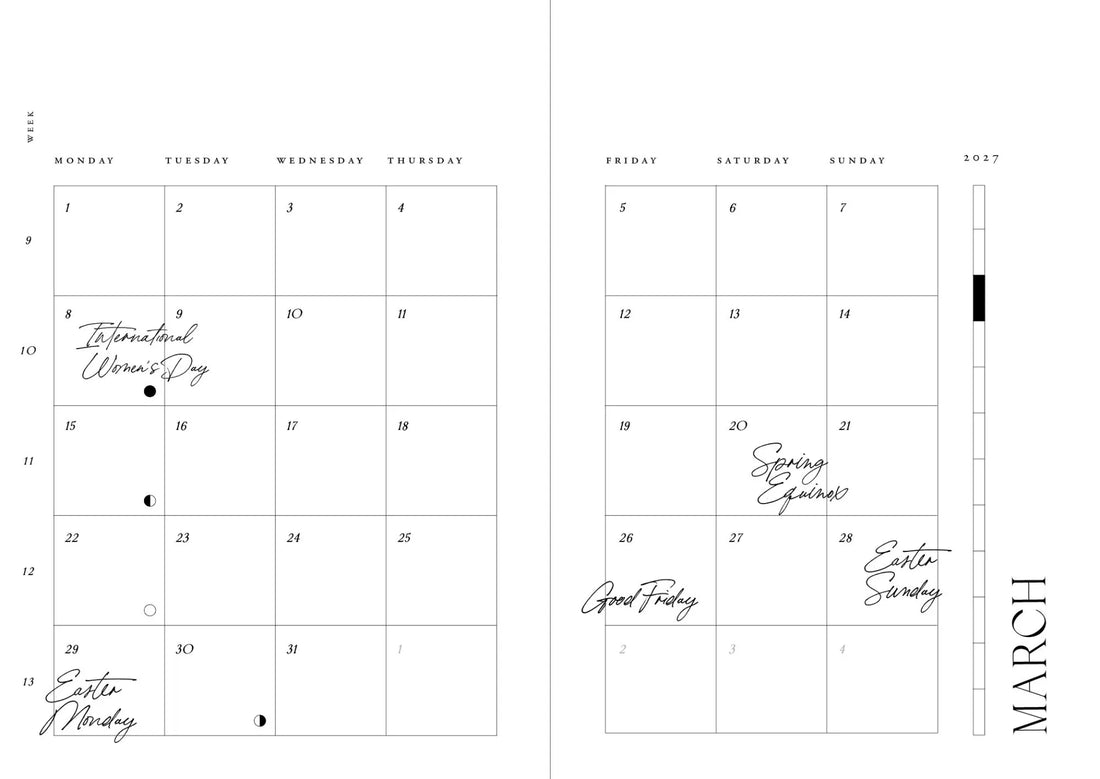 Cozy Planner 2027 - Latte Brown