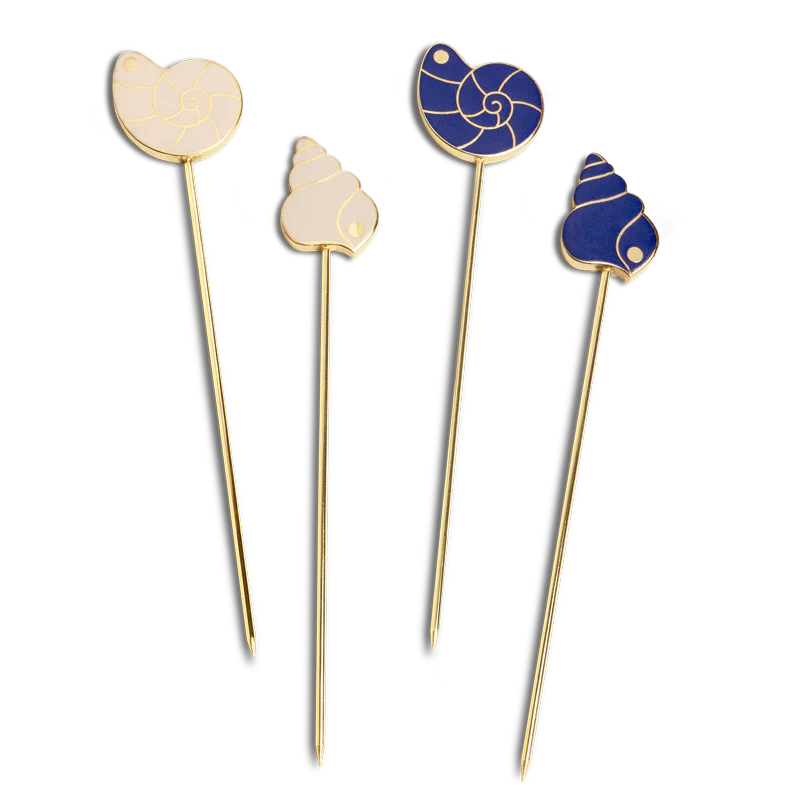 Pearl Shell Cocktail Picks (Set of 4)
