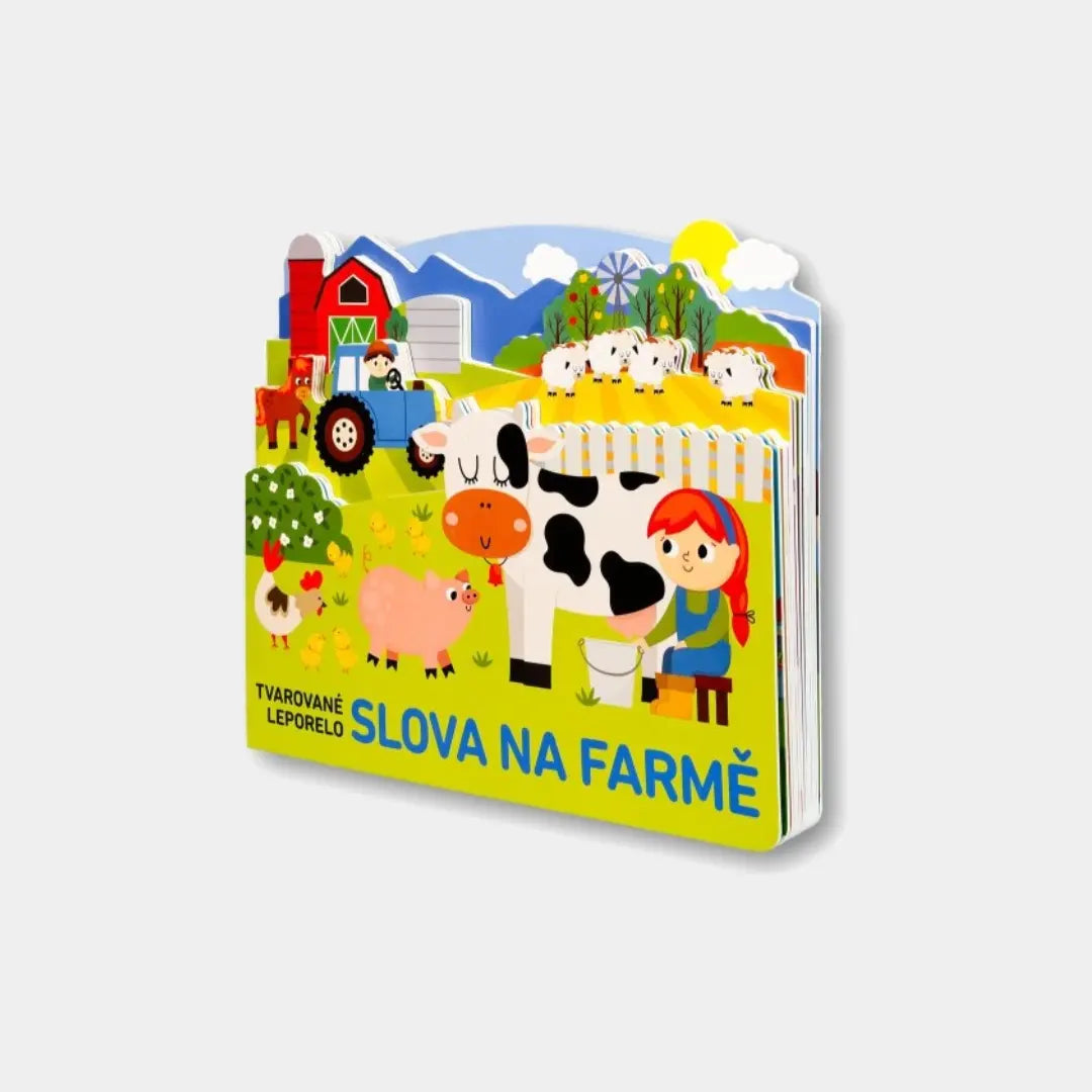 Tvarované leporelo - Slova na farmě