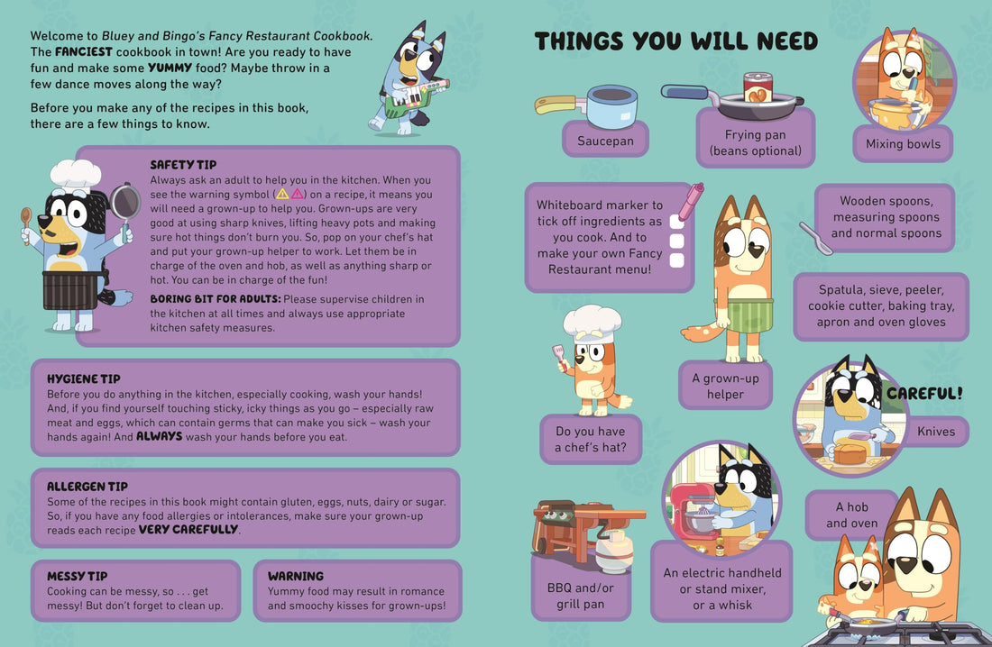 Bluey and Bingo’s Fancy Restaurant Cookbook
