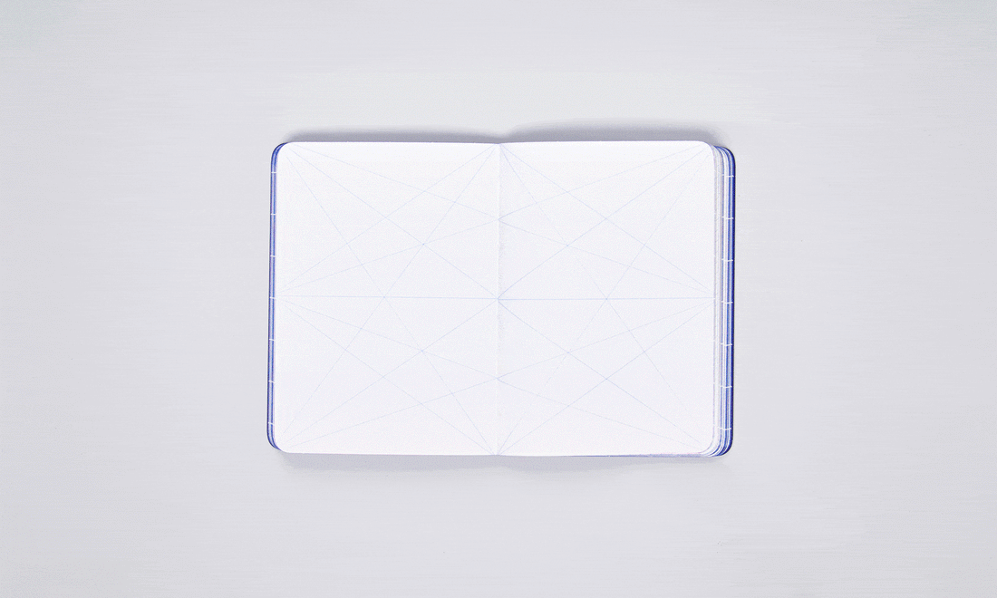 Blok, zápisník Nuuna: Graphic S Break the Grid Blue