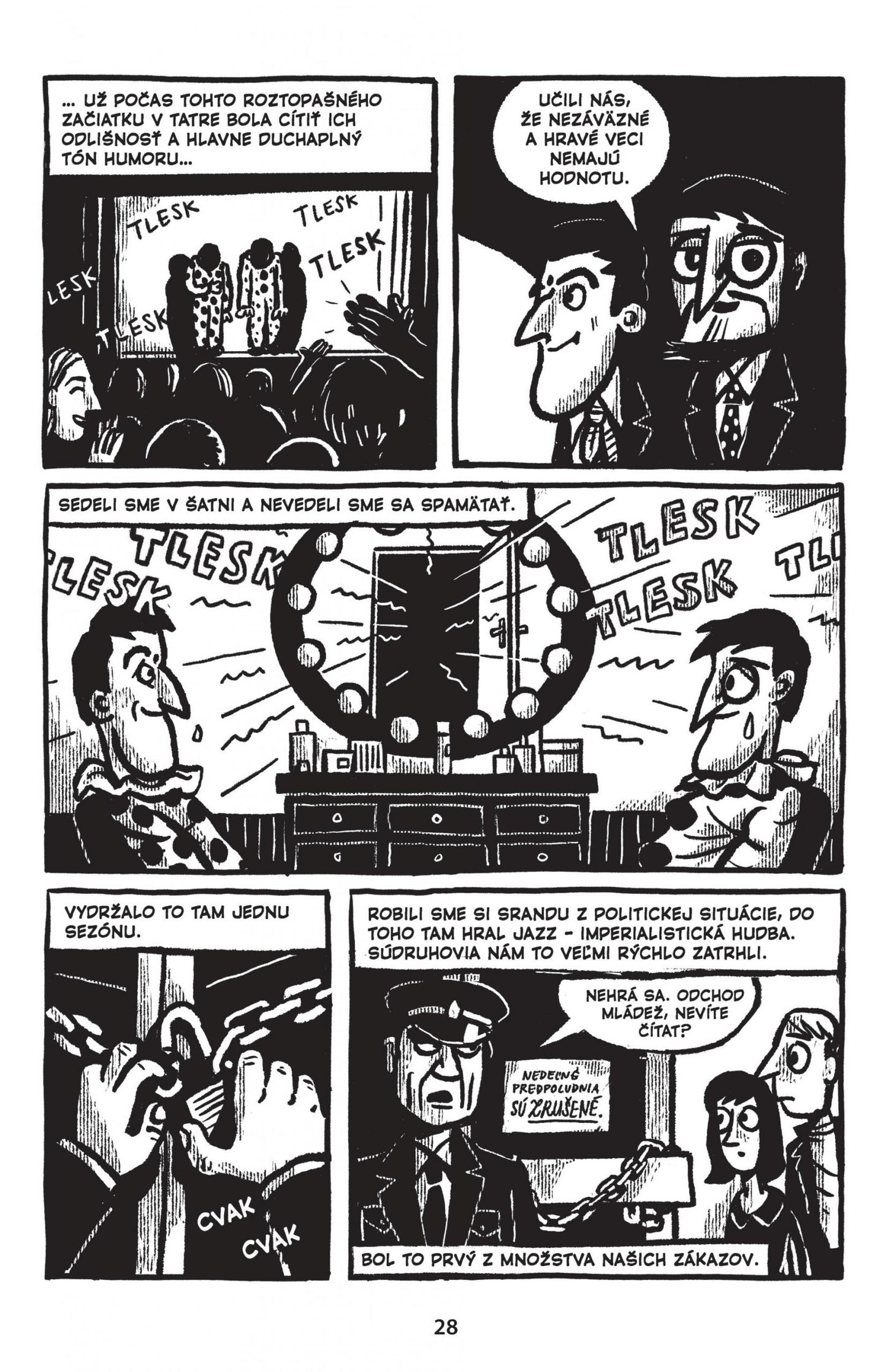 Radostná správa - Komiksový príbeh Lasicu a Satinského z čias, ktoré humoru nepriali