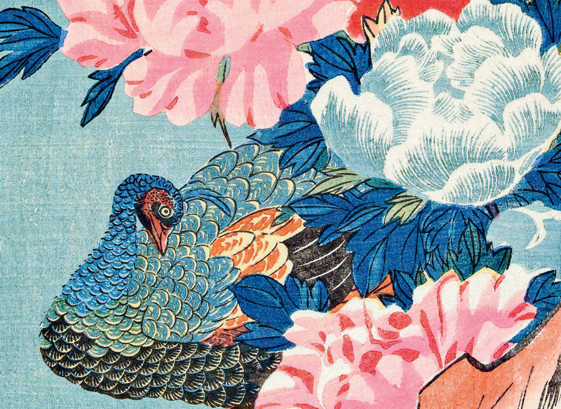 Kingfisher with Lotus Flower: Birds of Japan by Hokusai, Hiroshige and Other Masters