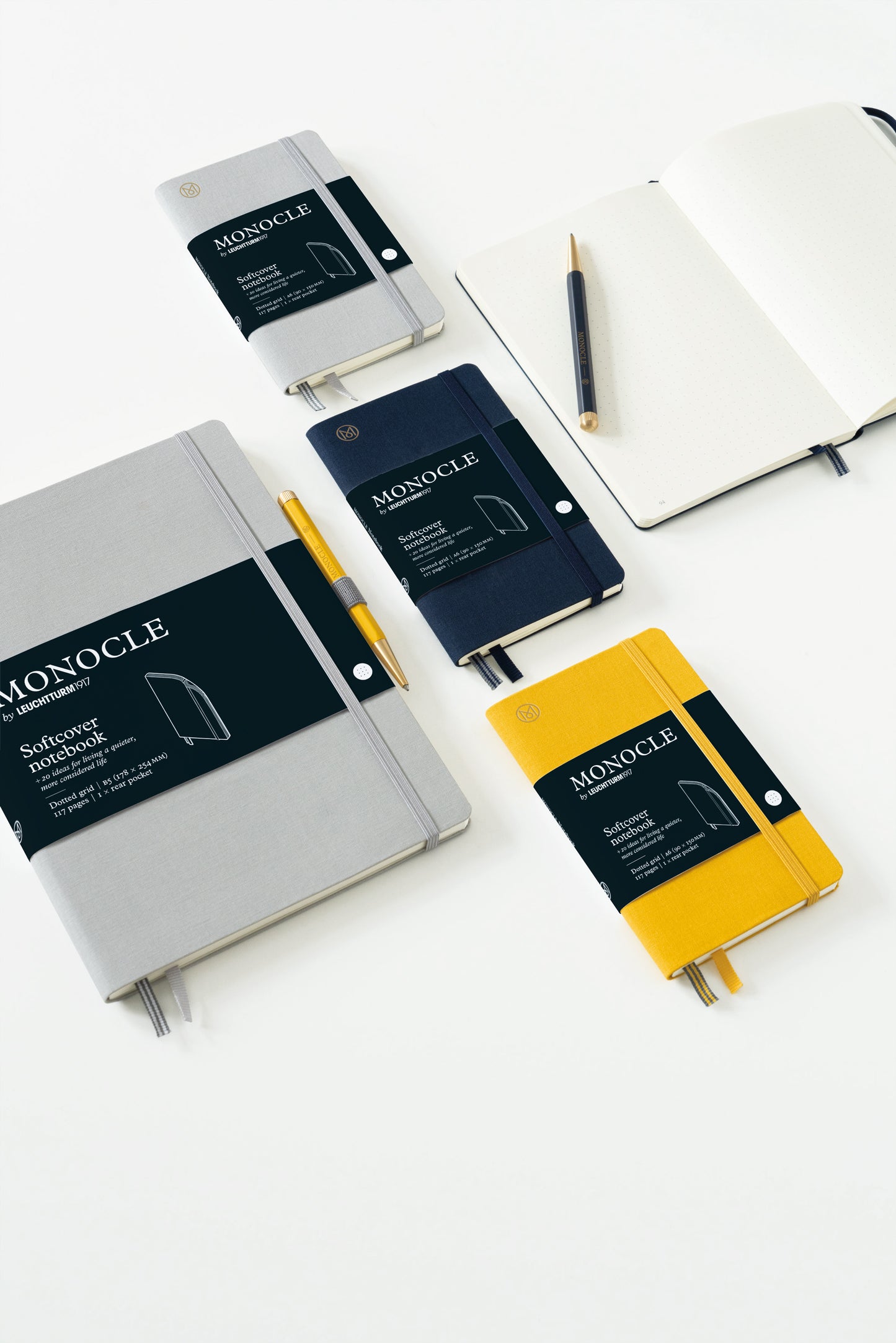 Monocle Hardcover Notebook B6 - Light Grey