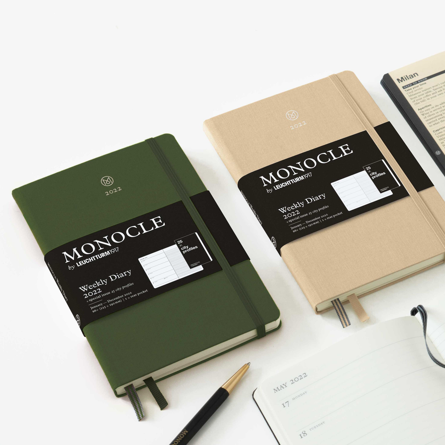 Monocle Weekly Diary & Notebook 2022 B6 - Olive