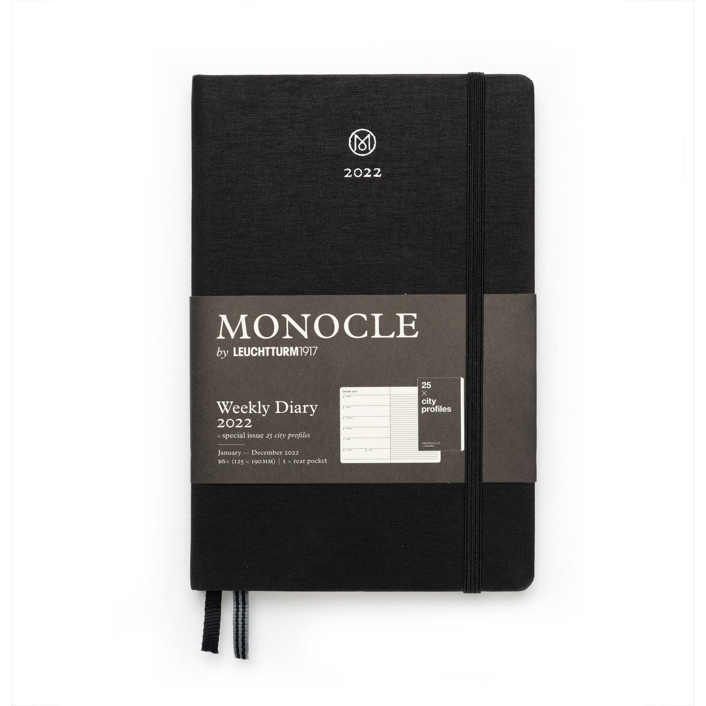 Monocle Weekly Diary & Notebook 2022 B6 - Black