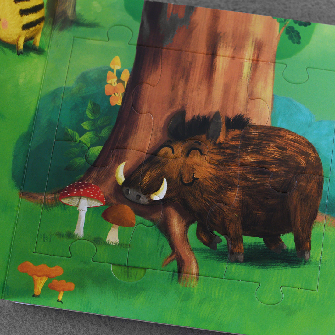 Zvířátka z lesa: moje knížka s řetězovým puzzle