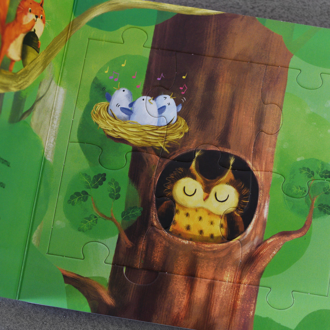 Zvířátka z lesa: moje knížka s řetězovým puzzle